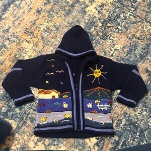 Peruvian Alpaca knit children’s zip up